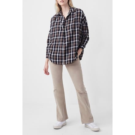French Connection Panita Org Check Pop Ovr Shirt Medium/dark Check Mx Taglia: S | Magliette intime Outlet | Donna