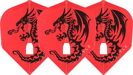L-Style Champagne Flight L3 Shape Neil Duff V1 Red - Dart Flights