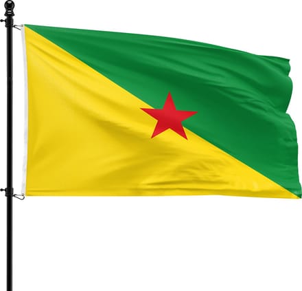 VlagDirect - Frans-Guyaanse vlag - Frans-Guyana vlag - 90 x 150 cm.