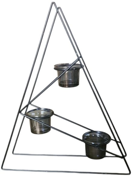 Mica Decorations kerst kandelaar zwart L30xB7,5xH37cm