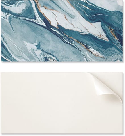 Zelfklevend paneel met afbeelding voor de eetkamer, PVC, 120x60 cm, abstracte golven in beweging.
