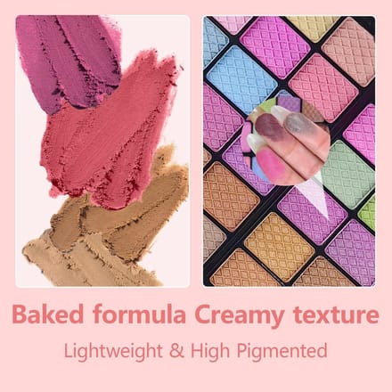 Make-upkoffer Dames - Make-up Palet - Dagelijkse Make-up - Gemakkelijk te Mengen - 15 x 10 x 3 cm