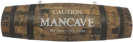 ManCave / Wandschild "Mancave" / Cadeau / Mannen / Vaderdag / Whisky Gift