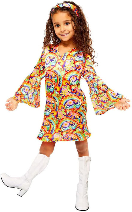 Amscan Kinderkostuum Rainbow Hippie Meisjes Maat 6-8 Jaar