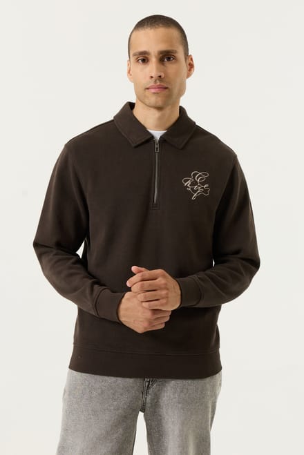 Chief polosweater bruin