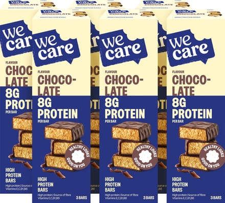 WeCare - High Protein Bars - Chocolade - 6 x 81 gr