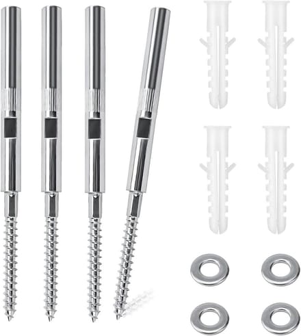 Set van 4 Onzichtbare Plankdragers - Stevige Drijvende Wandplankbeugels (100mm) - Draagvermogen 18kg