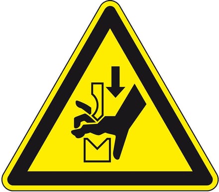 Waarschuwingssticker knelling - ISO 7010 - W030 400 mm