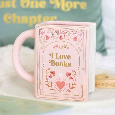 Something Different - I Love Books Pink Book Shaped Mok/beker - Roze