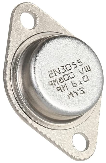 Vermogenstransistor NPN - Componenten 2N3055 - Elektronica Projecten - Roestvrij Staal - 3.8 x 2.5 x 0.8 cm - Zilver