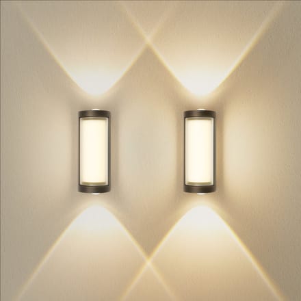 Oraymin LED Wandlamp Binnen/Buiten - Up & Down - 7W - 3000K - Aluminium - Wit - Set van 2