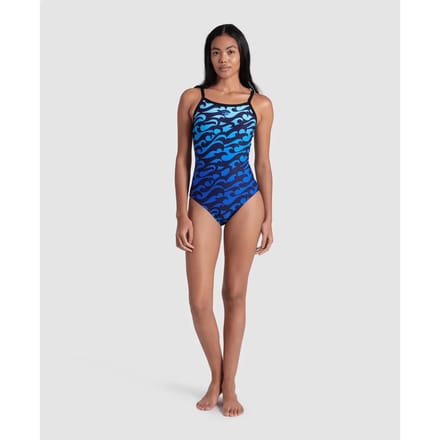 Arena W Surfs Up Swimsuit Lightdrop Back black-black Multi