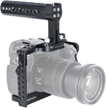 Camera Cage Kit voor Panasonic Lumix GH5/GH5s/GH5 Mark II met Cheese Top Handle en Nato Rail