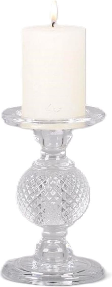 Rasteli - Kaarsenhouder - glas - transparant - D11,5 x H18 cm