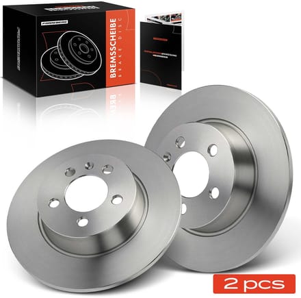 Frankberg 2x remschijf achter links rechts voor Audi A1 8X1 8XA