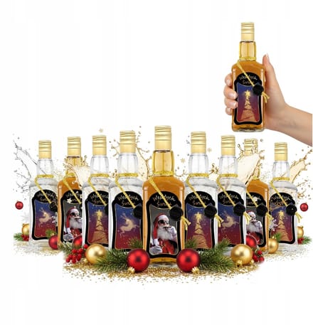 Bimberek Daniels Serie - Decoratieve Fles - 500ml - Premium - Kerstmotief