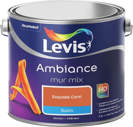 Levis - Ambiance Mur Satin Mix - Exquisite Coral - Mengverf - 2,5 L