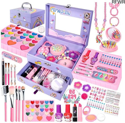 RFWR® Kinder make-up set meisjes - 59-delige wasbare make-upset met accessoires