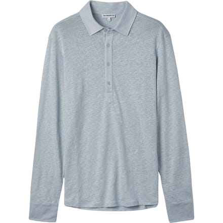 Poloshirt met lange mouwen in linnen jersey The Resort Co Popover
