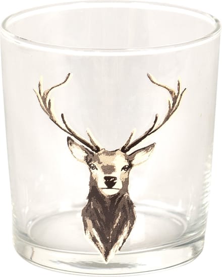 Clayre & Eef Waterglas 250 ml Bruin Glas Rendier