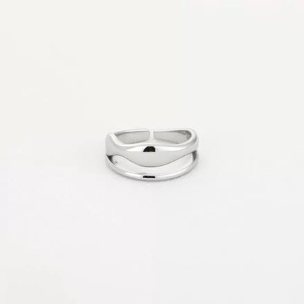 Bijoutheek Ring (Sieraad) Dubbel Zilver