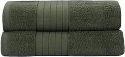 Good Morning uni handdoek effen kleur - Handdoekenset 2 - Groen - Badstof
