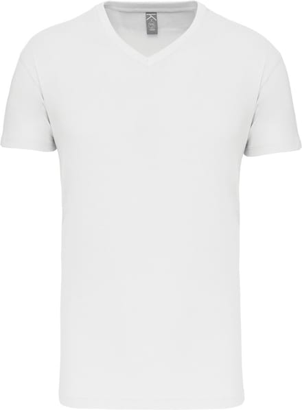 Kariban Heren-t-shirt BIO150IC V-hals K3028IC - White - S
