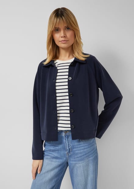 s.Oliver - female - Sweaterjack met korte mouwen in Scuba