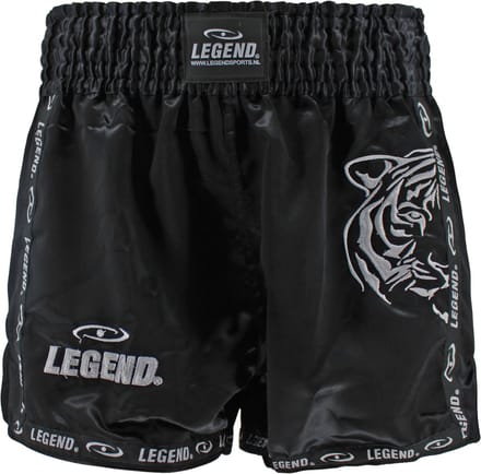 Kickboks Broekje Kind/Volwassene Tijger zwart XL
