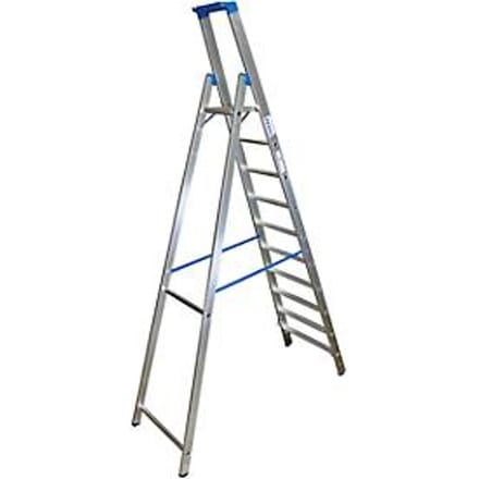 Aluminium trapladder, zonder wielen, 10 treden
