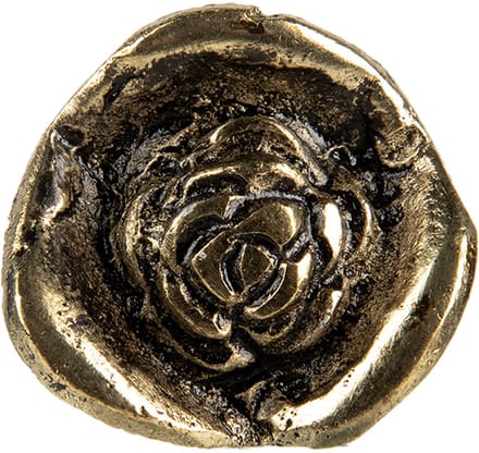 Clayre & Eef Deurknop Bloem Ø 3x3 cm Goudkleurig Metaal