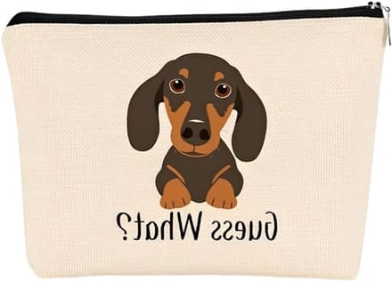 Make-uptas - cartoon-teckel design - draagbare organizer - perfect voor reizen - ShopVlot