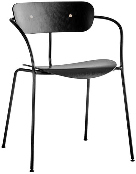 &Tradition - Pavillon AV2 Stoel - black - eiken zwart gelakt