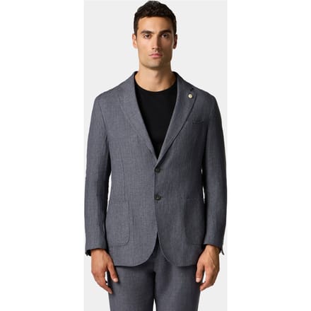 Brooks Brothers Linen Single-breasted Blazer Dark Grey Größe: 44 | Blazer Outlet | Herren | Grau