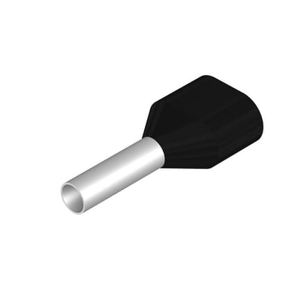 Weidmüller 9037470000 Dubbele adereindhulzen 1.5 mm² Deels geïsoleerd Zwart 500 stuk(s)