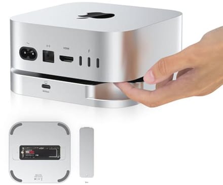 40 Gbps M.2 NVMe SSD-behuizing voor Mac Mini - Externe Opslagupgrade voor 1 TB - 8 TB SSD's, Compatibel met Thunderbolt 4/3 en USB