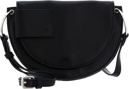 FREDsBRUDER Leren Schoudertas Olivia Saddle Bag Black Zwart