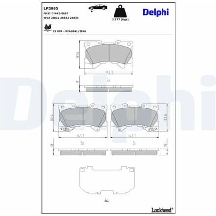 Remblokset DELPHI LP3960