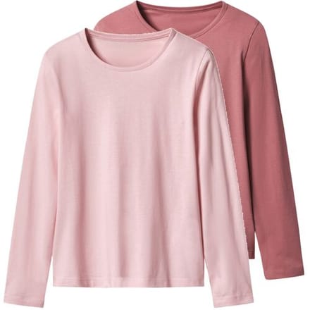 ESMARA KIDS Set van 2 kinder longsleeves (Roze/lichtroze, 158/164)