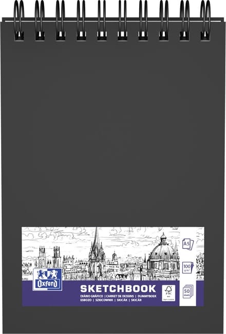 Schetsboek oxford a5 50 vel spiraal | 5 stuks