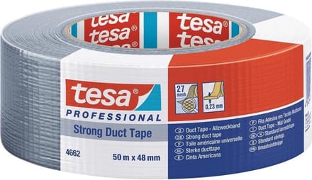 tesa STRONG 04662-00086-02 Textieltape tesa Professional Zilver (l x b) 50 m x 48 mm 1 stuk(s)