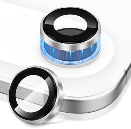 Dailygoods- Lensbeschermer HD Glas - Camera Protector iPhone 17 - Aluminium Frame - 2 Stuks - Schokbestendig - Convex Platform