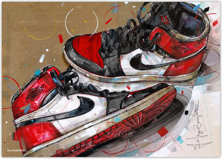 Sneaker poster 1984 bred toe 70x50 cm