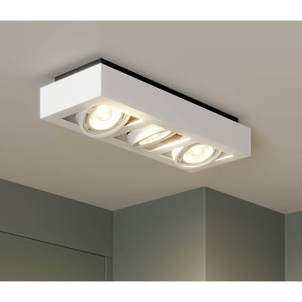 Arcchio - plafondlamp - 3lichts - Aluminium, metaal - H: 9 cm - GU10 - wit