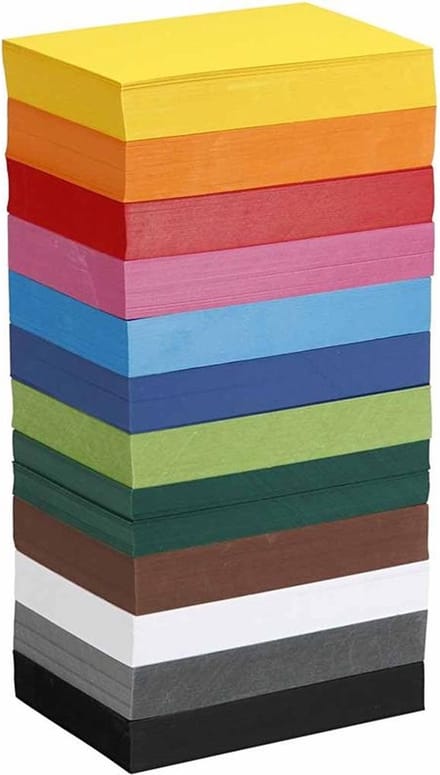 Gekleurd karton, A6 105x148 mm, 180 gr, 1200 div vellen