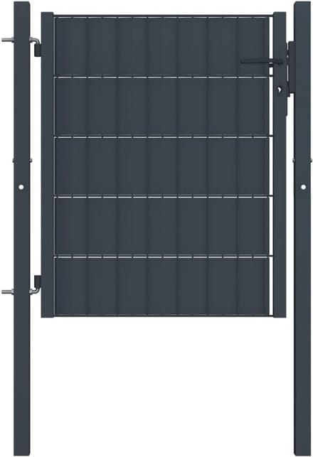 Tuindeur 100x101cm PVC Staal Antraciet