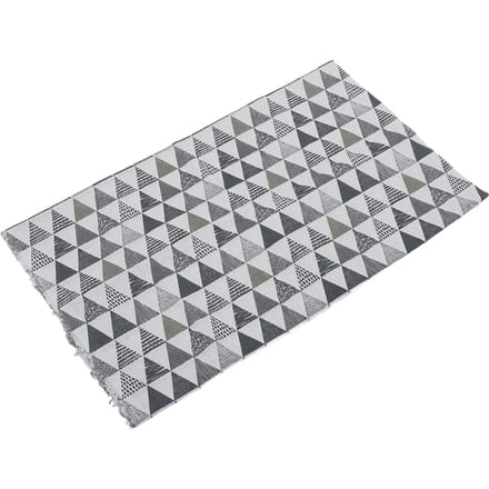 Tissu en lin Triangle géométrique Coton Lin Impression Mélange de lin Nappe Tissu pour canapé white