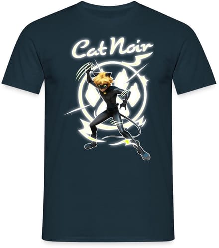 Miraculous Cat Noir Adrien Superheld T-Shirt Heren