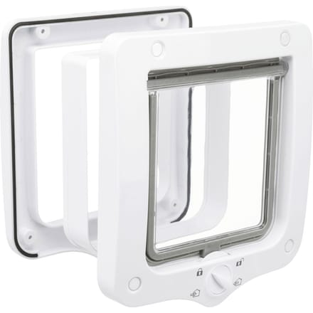 Trixie - 4-Weg Kattenluik - Met Tunnel - Wit - 22X20 cm
