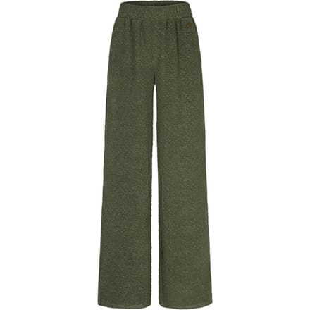Lofty Manner groene dames broek   Relaxed Fit   Structuur patroon   Elastische boord   Regular waist Groen S